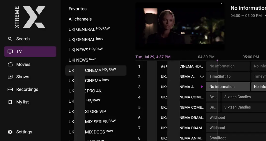 xtremehd iptv uk app interface 6
